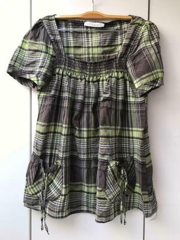 Blouse verte et marron Cache Cache - Taille 2 --, Cache cache, Taille 38/40 (M), Enlèvement ou Envoi, Comme neuf