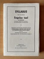 Syllabus van de kursus Engelse taal, Livres, Enlèvement ou Envoi, Utilisé