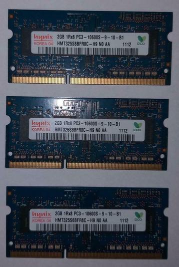 Mémoire PC portable DDR3 6GB 1333Mhz (3x2GB)