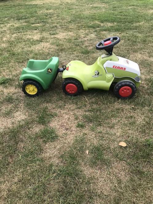 John Deere tractor en kar, Kinderen en Baby's, Speelgoed | Buiten | Voertuigen en Loopfietsen, Zo goed als nieuw, Ophalen