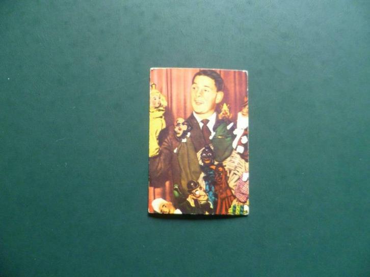 kaarten chromos prenten Jef Burm Radio TV vedetten Monty Gum, Verzamelen, Film en Tv, Gebruikt, Tv, Foto of Kaart, Ophalen
