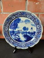 Assiette décorative ancienne Delft Blue signature Boch Frère, Enlèvement ou Envoi