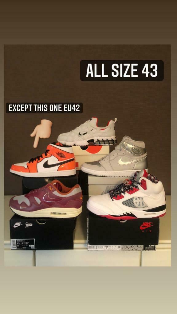 Nike Jordan 1 air Max 1 kukini stussy patta, Kleding | Heren, Schoenen, Zo goed als nieuw, Ophalen of Verzenden