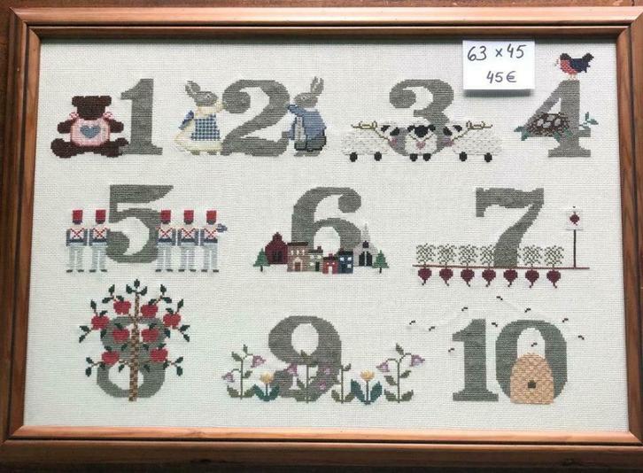 nieuwe serie geborduurde schilderijen, Hobby en Vrije tijd, Kaarten | Zelfgemaakt, Zo goed als nieuw, Natuur, Ophalen of Verzenden