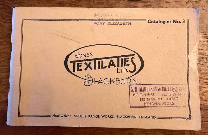 Jones Textilaties LTD Blackburn Catalogue No.3, Livres, Technique, Utilisé, Génie mécanique, Enlèvement ou Envoi