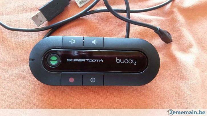 Supertooth Buddy Kit auto Bluetooth multipoint ultra-fin, Auto diversen, Carkits, Gebruikt, Ophalen of Verzenden