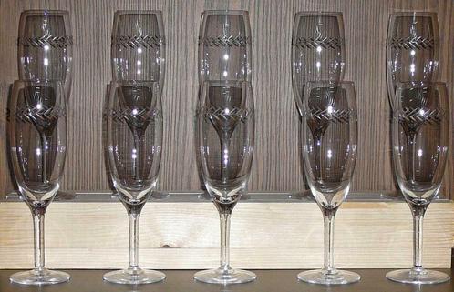 10 Champagneglazen   (m) (doos 3), Huis en Inrichting, Keuken | Servies, Ophalen of Verzenden