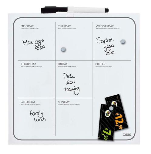 Desq 4214 Magnetische Weekplanner 35x35, Huis en Inrichting, Woonaccessoires | Overige, Nieuw, Ophalen of Verzenden