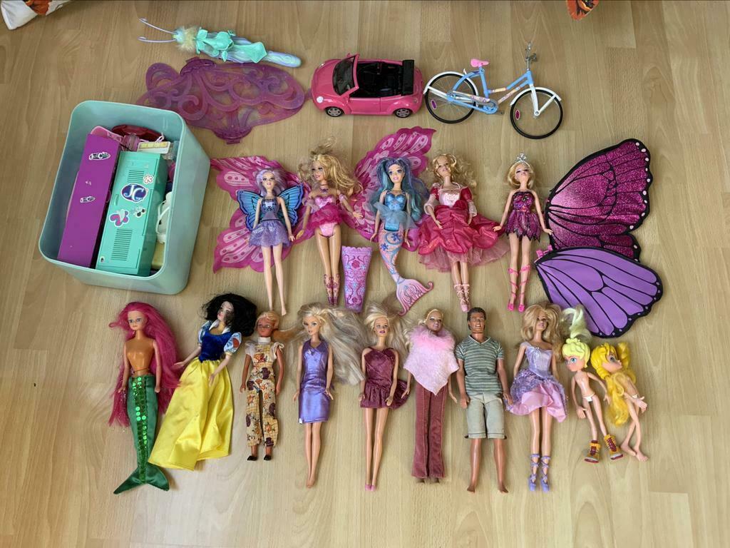 ik ben verdwaald bagageruimte koper ② Barbie/ etc. collectie met toebehoren (MOET WEG!!!) — Poppen — 2dehands