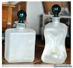 2 carafes  différentes a alcool verre cristal alfred taube