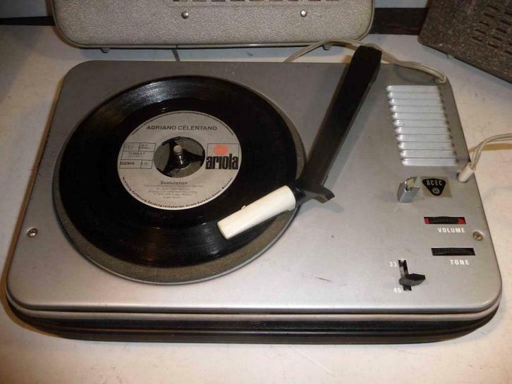 ACEC platenspeler PHILIPS vintage 5704 draaitafel met buizen, Audio, Tv en Foto, Platenspelers, Gebruikt, Platenspeler, Philips