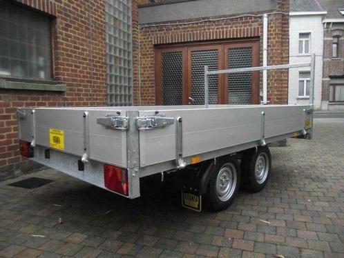 Nieuwe geremde plateauaanhangwagens 3,1 x 1,8m te 9300 Aalst, Auto diversen, Auto-accessoires, Nieuw, Ophalen of Verzenden