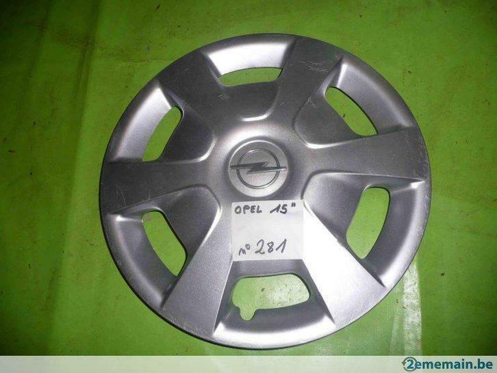 enjoliveur Opel 15'' (n°281) 1 pc, Autos : Pièces & Accessoires, Pneus & Jantes, Jante(s), 15 pouces, Utilisé, Enlèvement ou Envoi