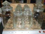 Vintage glazen potten type snoepdoosjes noog 3 medium, Overige typen, Zo goed als nieuw