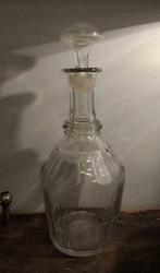 antieke glazen karaf met stop, vintage, geslepen, kristal, Antiek en Kunst, Ophalen of Verzenden