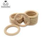10 anneaux plastic imitation bois 16 / 25 mm, Enlèvement ou Envoi, Neuf