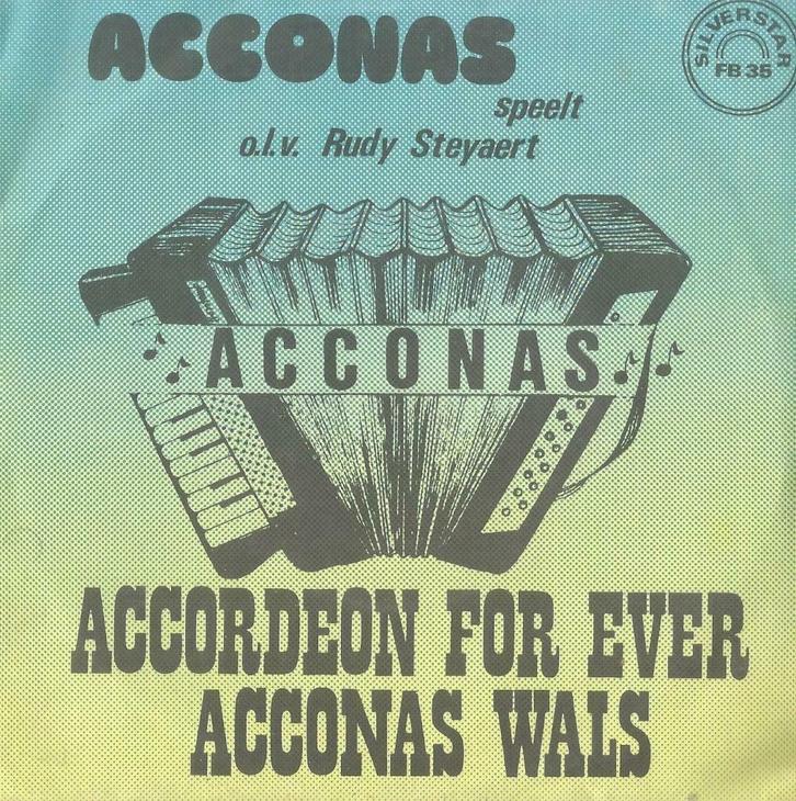 Acconas – Accordeon for ever / Acconas wals – Single, Cd's en Dvd's, Vinyl Singles, Gebruikt, Single, Wereldmuziek, 7 inch, Ophalen of Verzenden