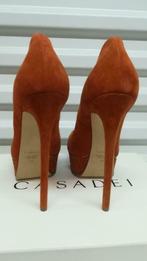 483B* Casadei - sexy escarpins de luxe orange full cuir (40), Escarpins, Casadei, Envoi, Neuf