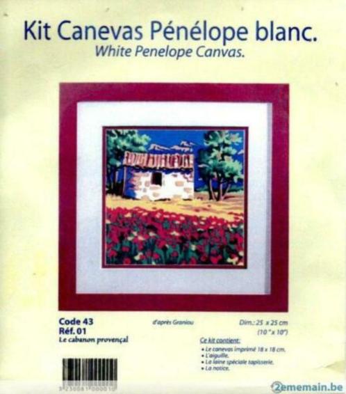 Kit canevas tapisserie "Cabanon provençal" 25 x 25 cm, Hobby & Loisirs créatifs, Couture & Fournitures, Neuf, Enlèvement ou Envoi