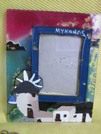 Fotolijstje Mykonos Griekenland glas10 x 12,5 cm, Overige materialen, Minder dan 50 cm, Ophalen of Verzenden, Zo goed als nieuw