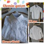 Chemise ML pour garçon-blanche-Okaidi-T.8 ans, Okaïdi, Chemise ou À manches longues, Utilisé, Garçon