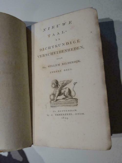 Willem Bilderdijk - 1824-1825 - drie boeken - Nederlands, Livres, Langue | Langues Autre, Utilisé, Non-fiction, Enlèvement ou Envoi