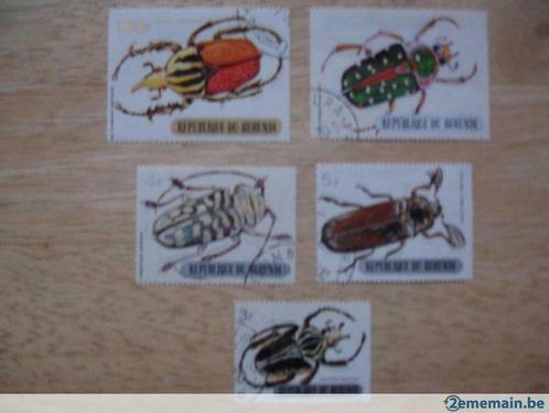 Collection 5 timbres République du Burundi, Timbres & Monnaies, Timbres | Afrique, Affranchi