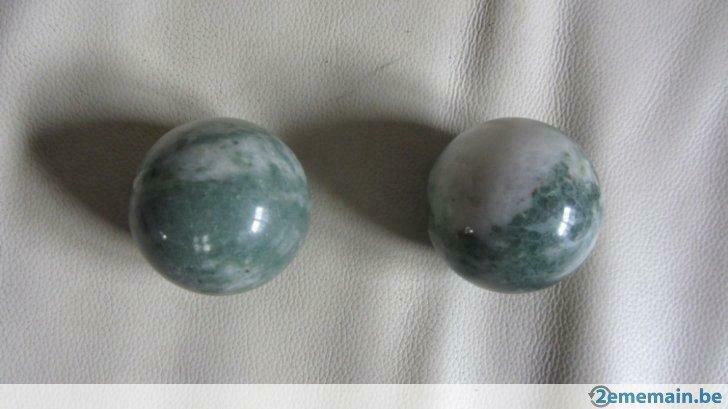 Œuf en onyx  et 2 grosses billes, Antiquités & Art, Curiosités & Brocante, Enlèvement ou Envoi
