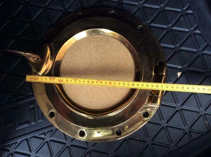 Patrijspoort ( origineel , zwaar koper ) en balans ., Antiek en Kunst, Curiosa en Brocante, Ophalen of Verzenden