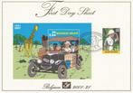 Tintin au Congo First Day Sheet 2001, Ophalen of Verzenden, Gestempeld, Overige thema's