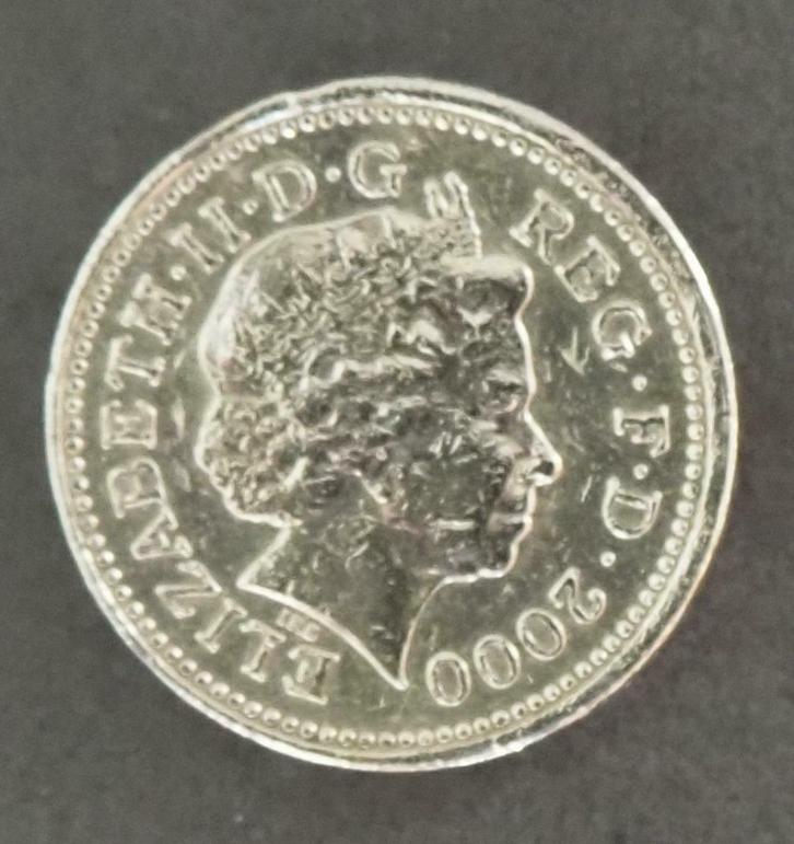 Zeldzame 1 pound 2000 met offset persing, Postzegels en Munten, Munten | Europa | Niet-Euromunten, Losse munt, Overige landen