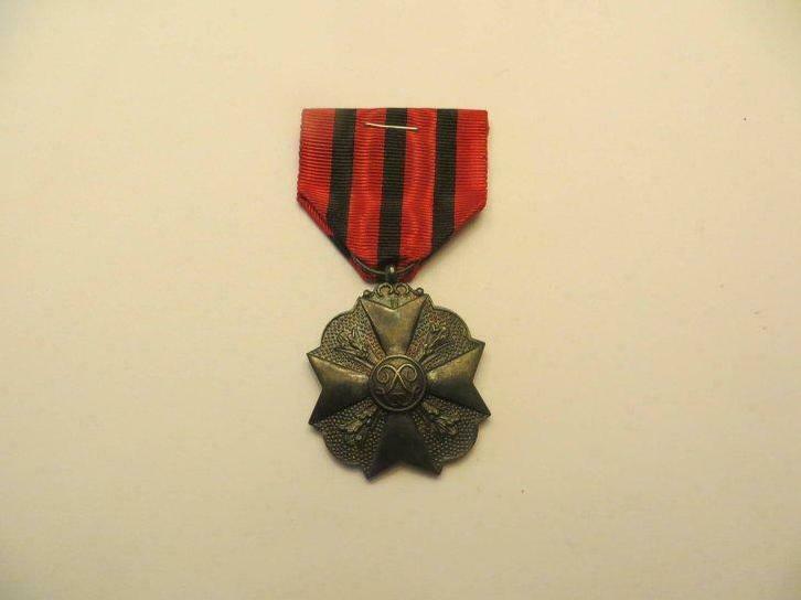 Medaille 1865-1909 Burgerlijke Kruis 3e Klasse Leopold II, Verzamelen, Militaria | Algemeen, Landmacht, Lintje, Medaille of Wings