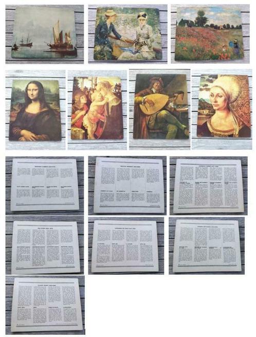 7 Reproductie schilderij + toelichtingsblad - 4€/1 - 20€/7, Antiek en Kunst, Kunst | Schilderijen | Klassiek, Ophalen of Verzenden