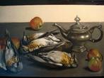 Leon DEVOS huile/toile nature morte table de chasse oiseaux, Antiquités & Art, Art | Peinture | Moderne, Enlèvement