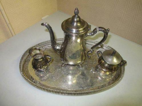 Verzilverd koffieservies Silver plated, Antiquités & Art, Antiquités | Services (vaisselle) complet, Enlèvement ou Envoi