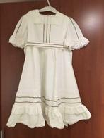 Communie jurk maat 122 wit met gouden randje