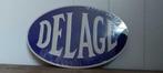 Reclamebord automerk Delage + bijhorend boekje, Verzamelen, Verzenden, Nieuw, Reclamebord