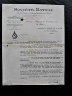 brief 1946 SOCIETE RATEAU  VERWARMINGSKETELS 1946, Enlèvement