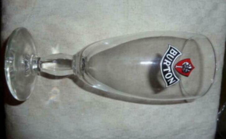 #E bier glas BURTON Brouwerij Lamot - Mechelen, Verzamelen, Glas en Drinkglazen, Nieuw, Bierglas, Ophalen of Verzenden