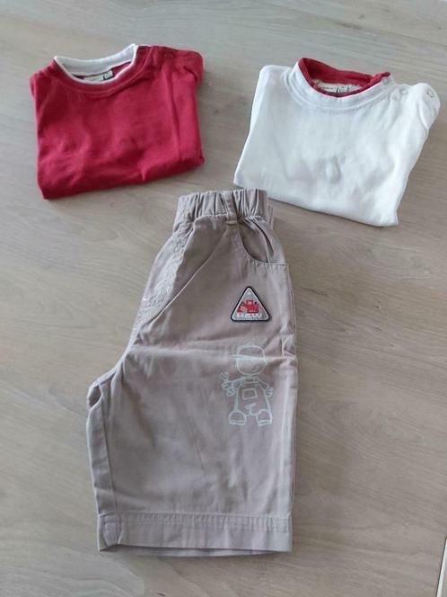 Lot de 3 pièces pour l'été-bermuda+2 t-shirts.T.18 mois, Kinderen en Baby's, Babykleding | Overige, Gebruikt, Jongetje, Ophalen of Verzenden