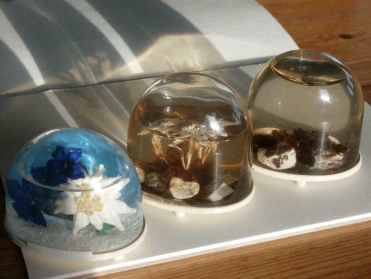Sneeuwbollen 3st. Edelweiss Oostenrijk, Verzamelen, Beelden en Beeldjes, Gebruikt, Overige typen, Ophalen of Verzenden