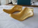 Oude houten schoenen in hout schoenvormen verguld décoratie, Antiek en Kunst, Ophalen of Verzenden