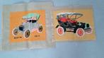 2 kruisjessteeklappen/oldtimers, Hobby en Vrije tijd, Borduren en Borduurmachines, Gebruikt