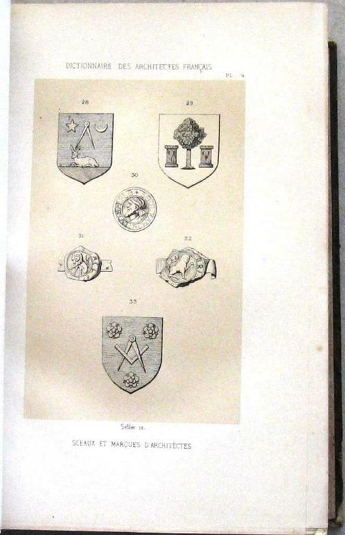 Dictionnaire des Architectes Français 1872 Architectuur, Antiek en Kunst, Antiek | Boeken en Manuscripten, Ophalen of Verzenden
