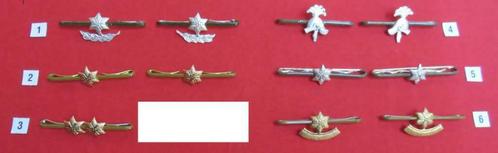 Paire d'insigne métallique pour imperméable armée belge, Verzamelen, Militaria | Algemeen, Ophalen of Verzenden