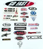 Stickers moto Sidi, Arai, Alpinestars, Michelin ...., Motoren