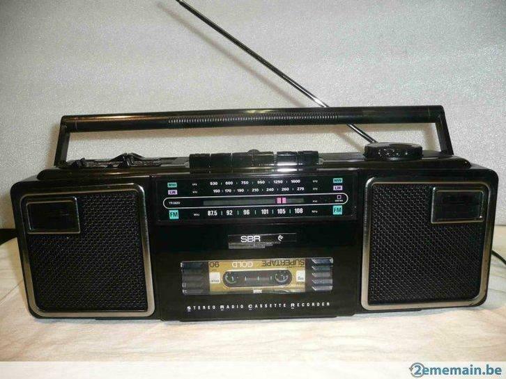 radio cassette Boombox SBR -TR0829  - stéréo, Audio, Tv en Foto, Tuners, Gebruikt, Ophalen of Verzenden