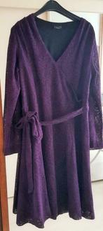 robe cache-coeur manche longue prune crochet dentelle 40/42, Enlèvement ou Envoi, Comme neuf, Taille 38/40 (M), Violet