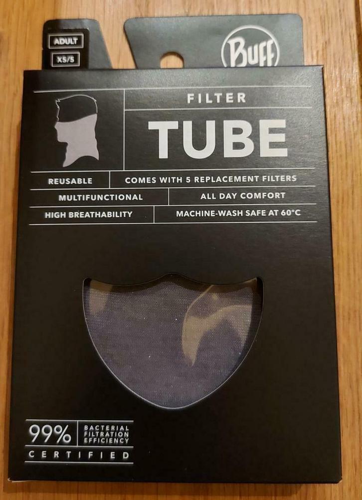 Filter Tube Buff.  Maat XS/S. Grijs. Nieuw met 5 filters, Kleding | Dames, Mutsen, Sjaals en Handschoenen, Nieuw, Ophalen
