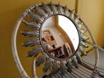 Ancien miroir soleil œil de sorcière métal, Antiquités & Art, Rond, 50 à 100 cm, Enlèvement ou Envoi, Moins de 100 cm